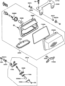 KR250 Задний фонарь