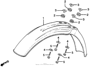 CR125R Переднее крыло