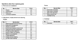 FES250 *Flat rate time