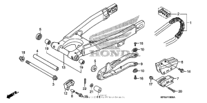  Swingarm + chain case