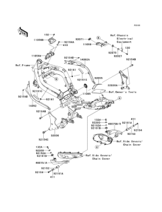 ER650 Рама ,крепежные детали