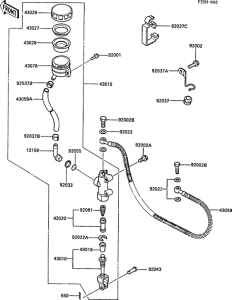 ZX600 Задний торм цилиндр