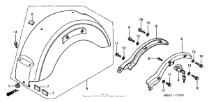 VT750C Задний бампер