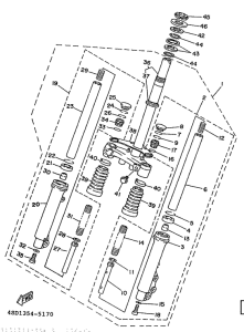 YA50TA Передняя вилка