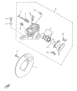 TZR50 Задний суппорт