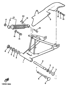 XS400 Rear arm. suspension