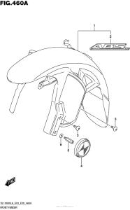 DL1000 (ABS) Переднее крыло