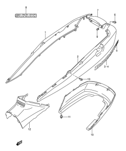 AN250 Обтекатель задний