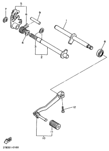 XT600E Вал переключения
