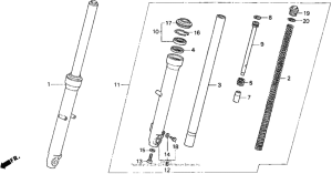 CB250 Передняя вилка