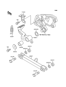 ZX400 Педаль тормоза