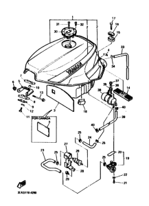 FZR1000 FZR1000F Tank fuel