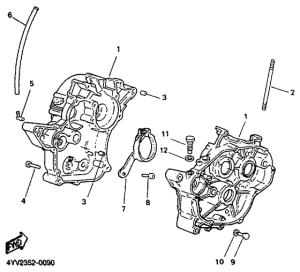 TZR50 Картер двигателя