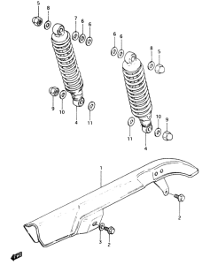 GSX400 Chain case - shock absorber