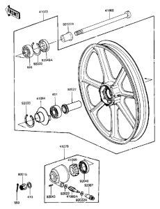 KZ440 Front wheel / hub