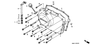 XL600V Крышка картера правая