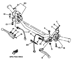 TT250R Handle switch. lever