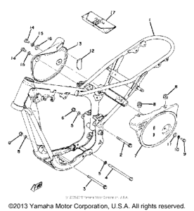 YZ80C Frame-side cover