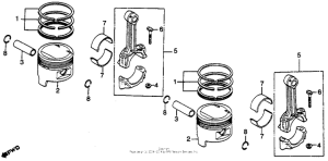 CB450S Piston + connecting rod