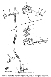 XV500K Главный тормозной цилиндр