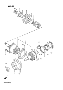 VS750 Secondary drive gear