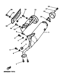YW100T Выхлопная система
