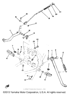 DT175E Stand - footrest - brake pedal