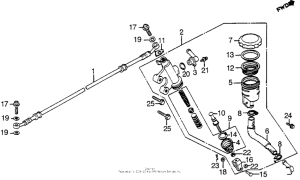 VF1100S Задний тормоз