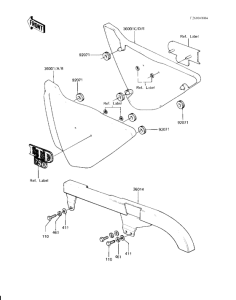 KZ1000 Крышка боковая / защита цепи