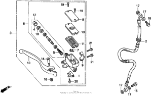 CB750 Fr. brake master cyl.