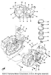 TT500F Картер двигателя
