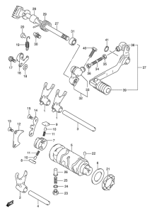 DR-Z125 Переключение передач