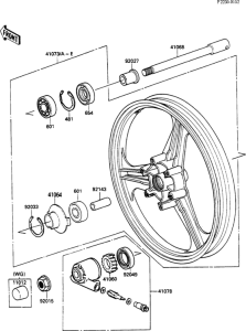 EX500 Переднее колесо
