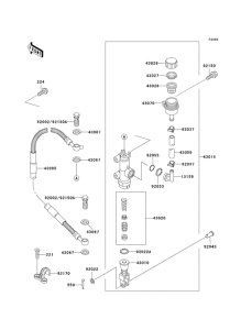 KX125 Задний торм цилиндр