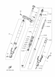 XT1200Z Вилка передней оси