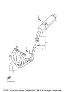 YZF600RM Выхлопная система