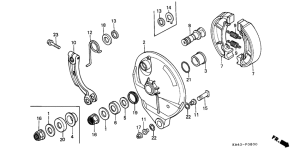 CR250R Задний тормоз