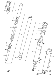 GSX600 Передняя вилка