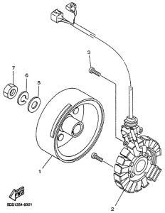 YP125R Генератор