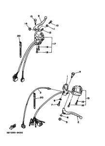 XV535 Interruptor  manillar&palanc