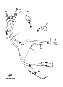 XV1700PC XV17PCW Рулевой рычаг и кабель