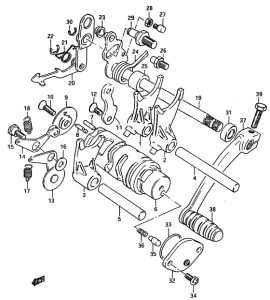 ZR50 Переключение передач