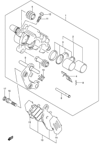 VL1500 Передний суппорт