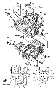 FZR750RW Картер двигателя