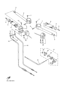YZF-R7 Steering handle. cable
