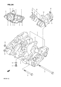 RM125 Картер двигателя