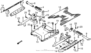 NH80 Floor panel + floor board + pillion footpeg