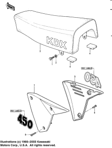 KDX450 Seat / side covers