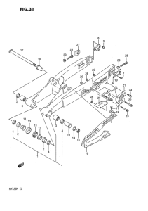 RM125 Маятник задний