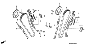 XL650V Цепь грм / натяжное устройство
